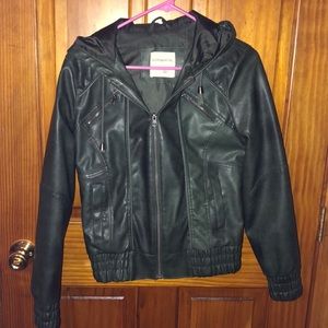 Forrest green leather jacket